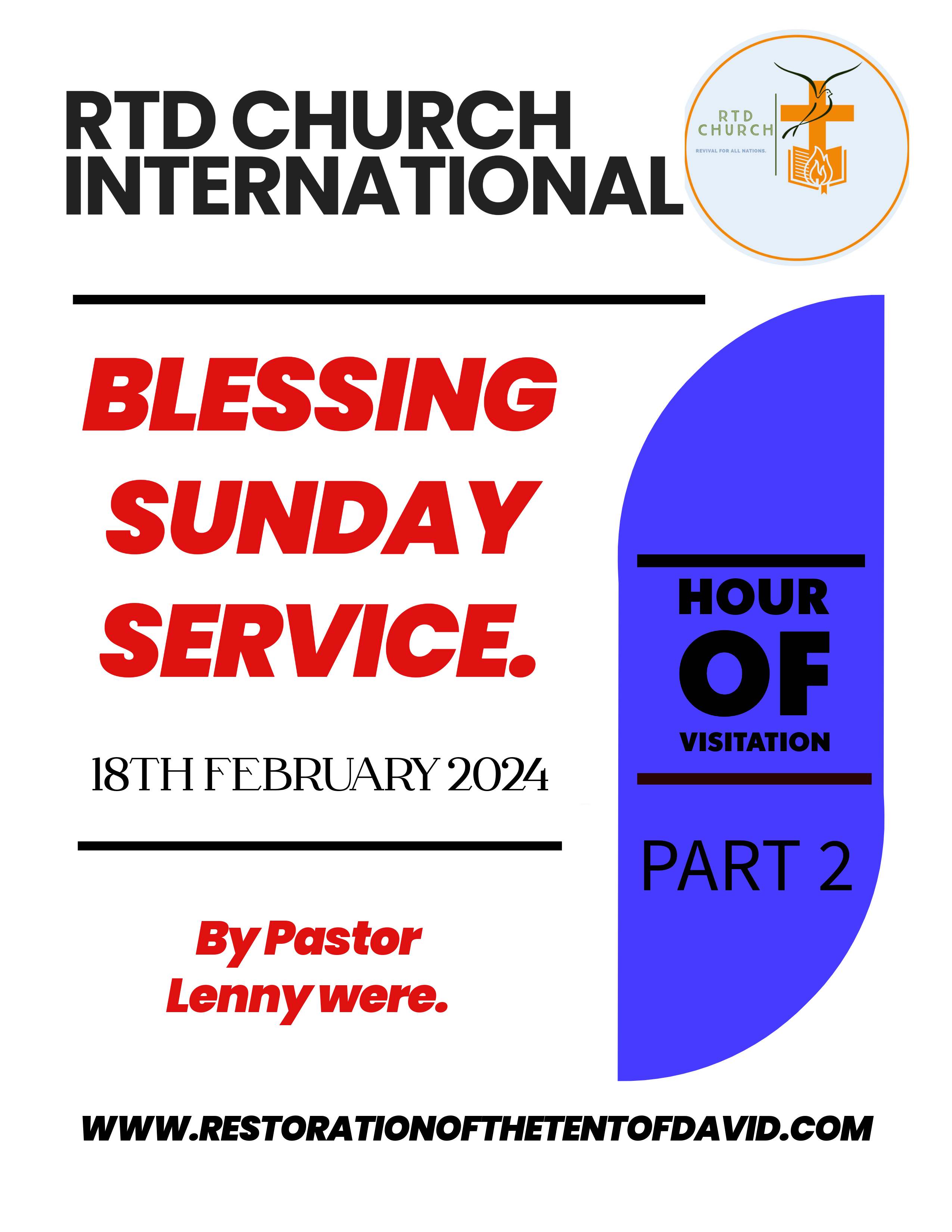 SUNDAY BLESSING SERVICE. 18TH FEBRUARY 2024. PART 2.